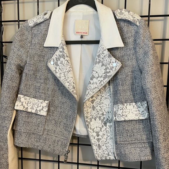 Authentic Rebecca Taylor Leather Moto Jacket